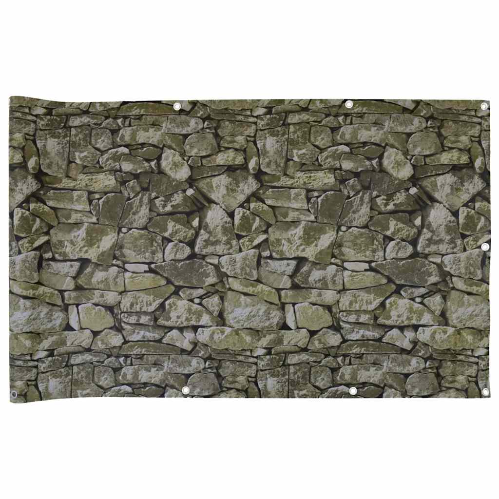 Vidaxx paravent de balcon motif pierre 400x75 cm PVC