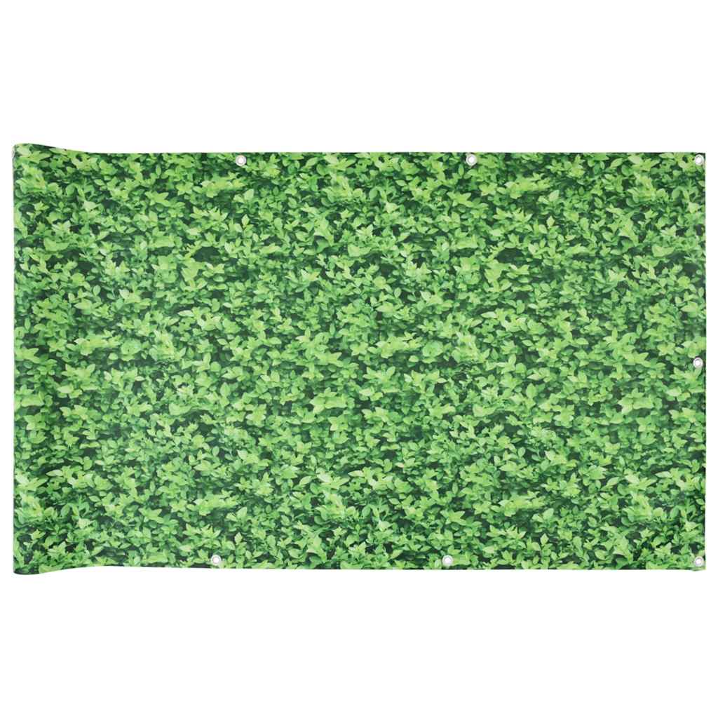 VidaXL paravent de balcon motif végétal 500x90 cm PVC vert