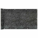 Vidaxx paravent de balcon motif pierre 400x90 cm PVC gris