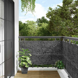 Vidaxx paravent de balcon motif pierre 400x90 cm PVC gris