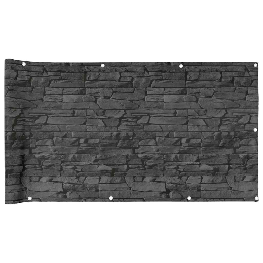 Vidaxx paravent de balcon motif pierre 700x90 cm PVC gris