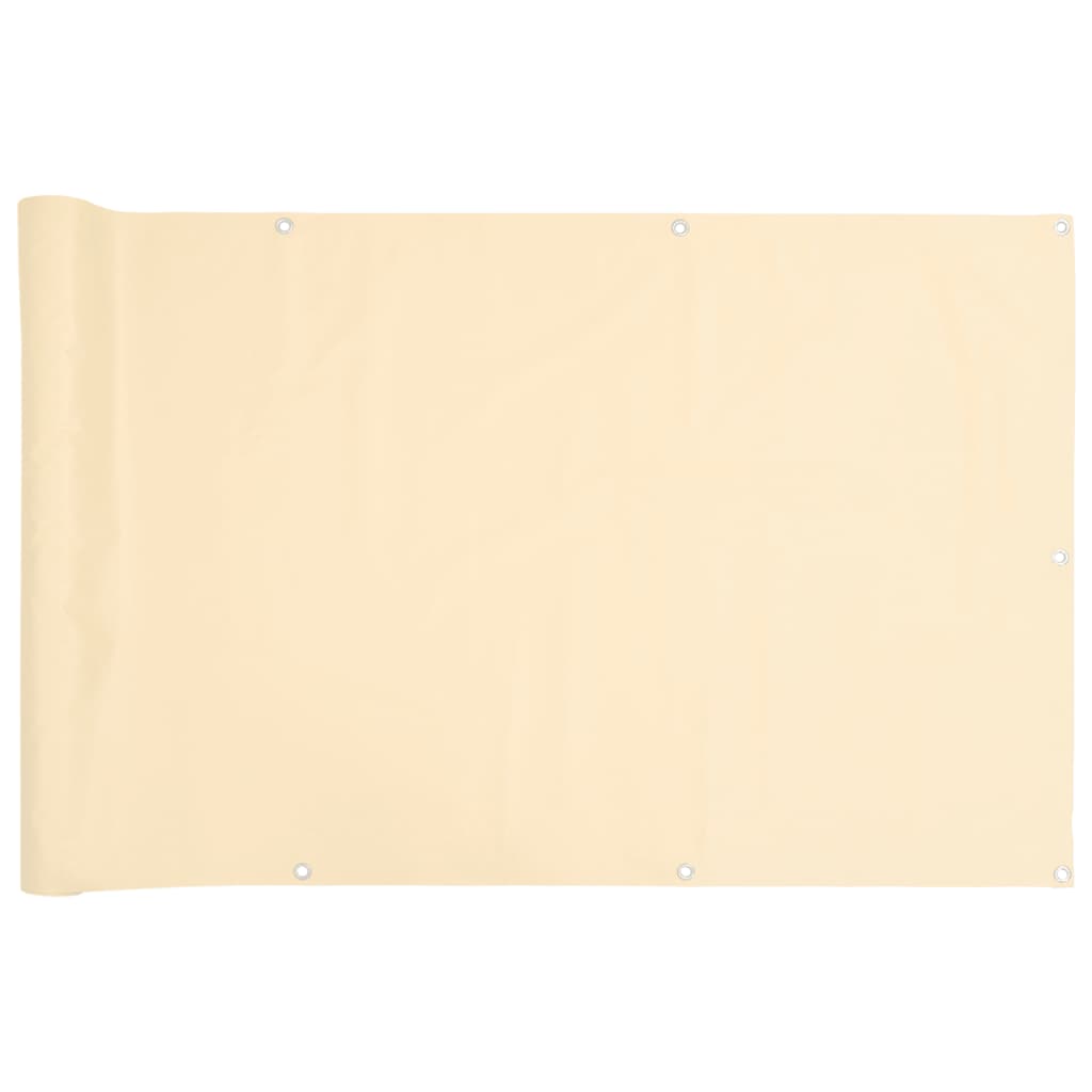 Paravent de balcon Vidaxx 500x120 cm PVC couleur crème