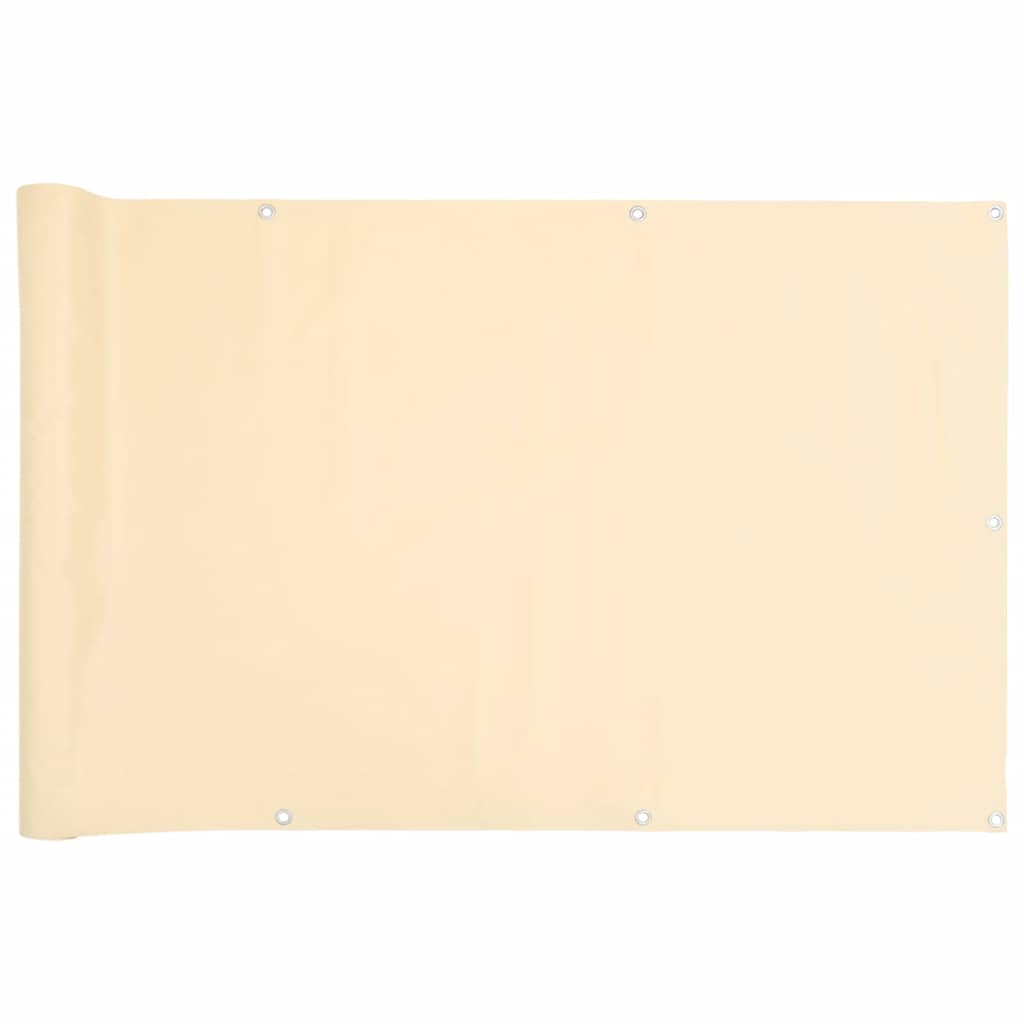 Paravent de balcon Vidaxx 1000x120 cm PVC couleur crème