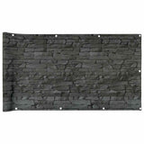 Vidaxx paravent de balcon motif pierre 600x120 cm PVC gris