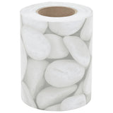 Vidaxxl paravent de jardin motif gravier en marbre 35x0,19 m PVC gris