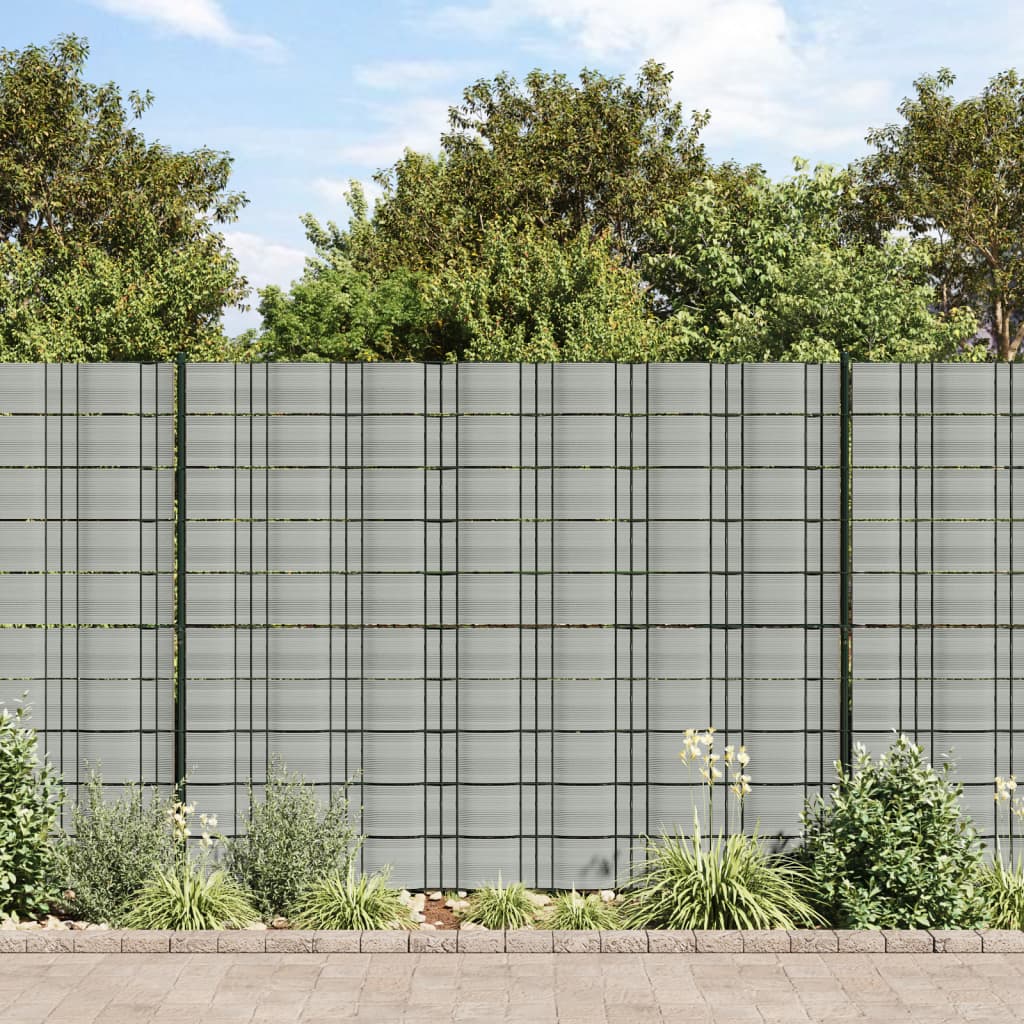 Vidaxxl écrans de jardin 10 pcs 252,5x19 m PVC gris pierre