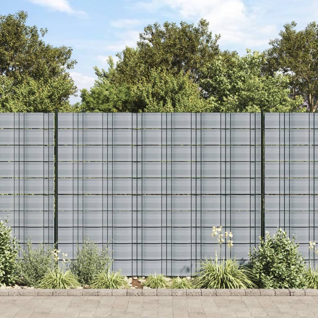 Vidaxxl écrans de jardin 10 pcs 252,5x19 m PVC gris
