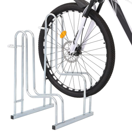 Support à vélo VidaXL pour 2 vélos, autoportant en acier galvanisé