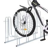VidaXL Support à vélo pour 5 vélos, autoportant en acier galvanisé