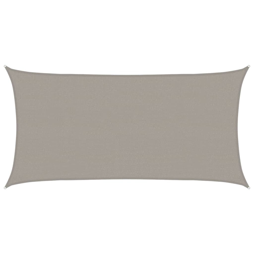 Vidaxl voile d'ombrage 160 g m² rectangulaire 2,5x4,5 m HDPE gris clair
