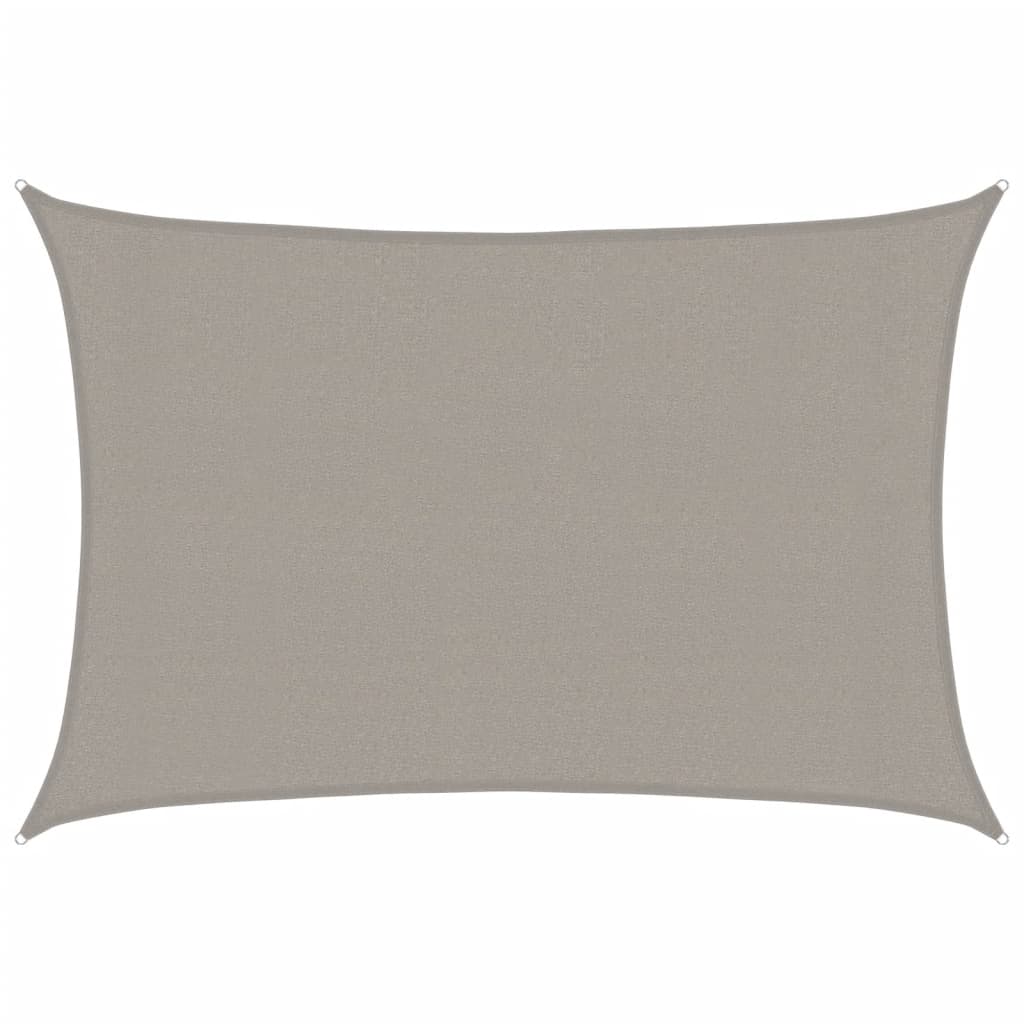 Vidaxl voile d'ombrage 160 g m² rectangulaire 3x4,5 m HDPE gris clair