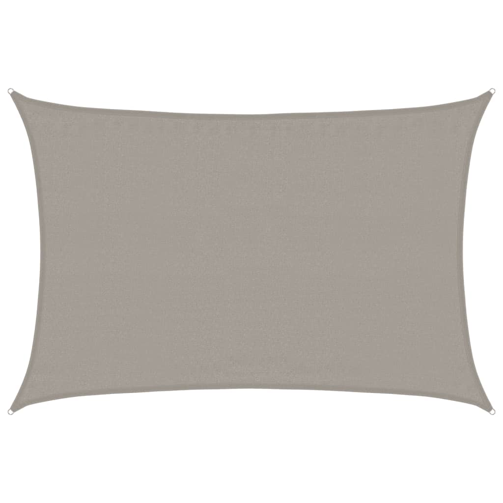Vidaxl voile d'ombrage 160 g m² rectangulaire 3,5x4,5 m HDPE gris clair