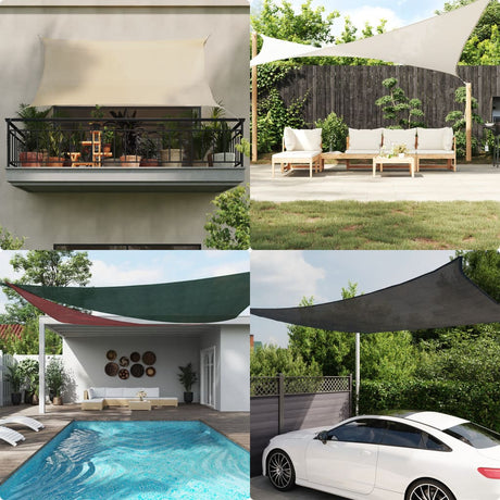 Vidaxx voile d'ombrage 160 g m² rectangulaire 5x8 m HDPE gris clair