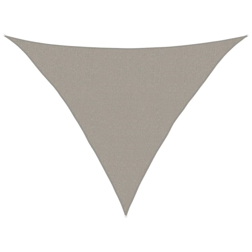 Vidaxl zonnezeil 160 g m² driehoekig 2,5x2,5x3,5 m hdpe lichtgrijs