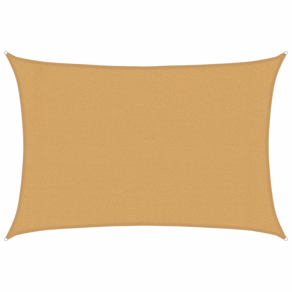 VidaXL Voile d'ombrage 160 g m² rectangulaire 3x4 m HDPE couleur sable