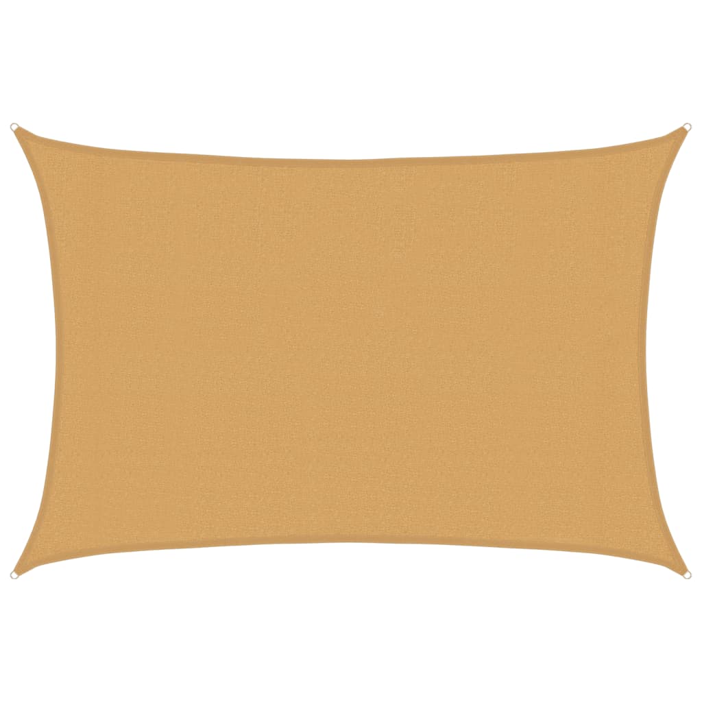 Vidaxl voile d'ombrage 160 g m² rectangulaire 3x5 m HDPE couleur sable