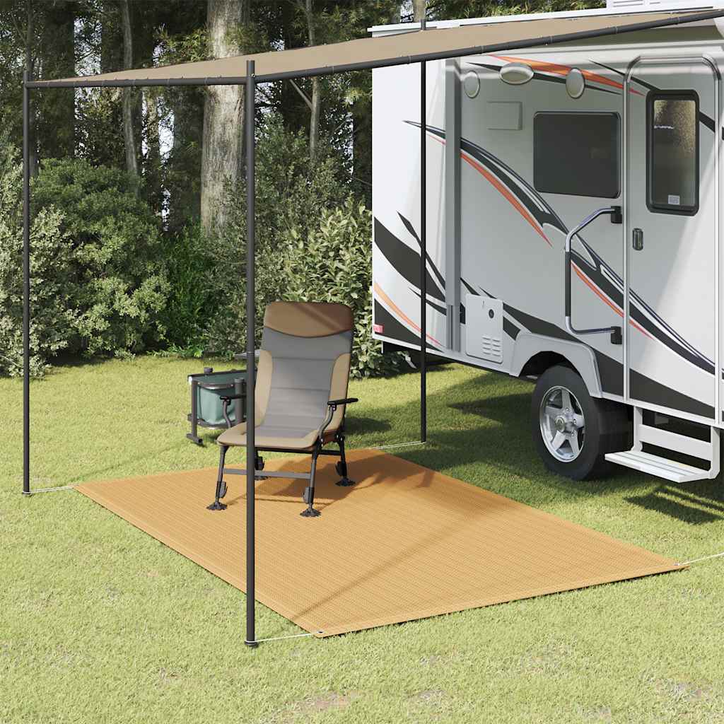 Tapis de tente VidaXL 250x200 cm HDPE couleur sable