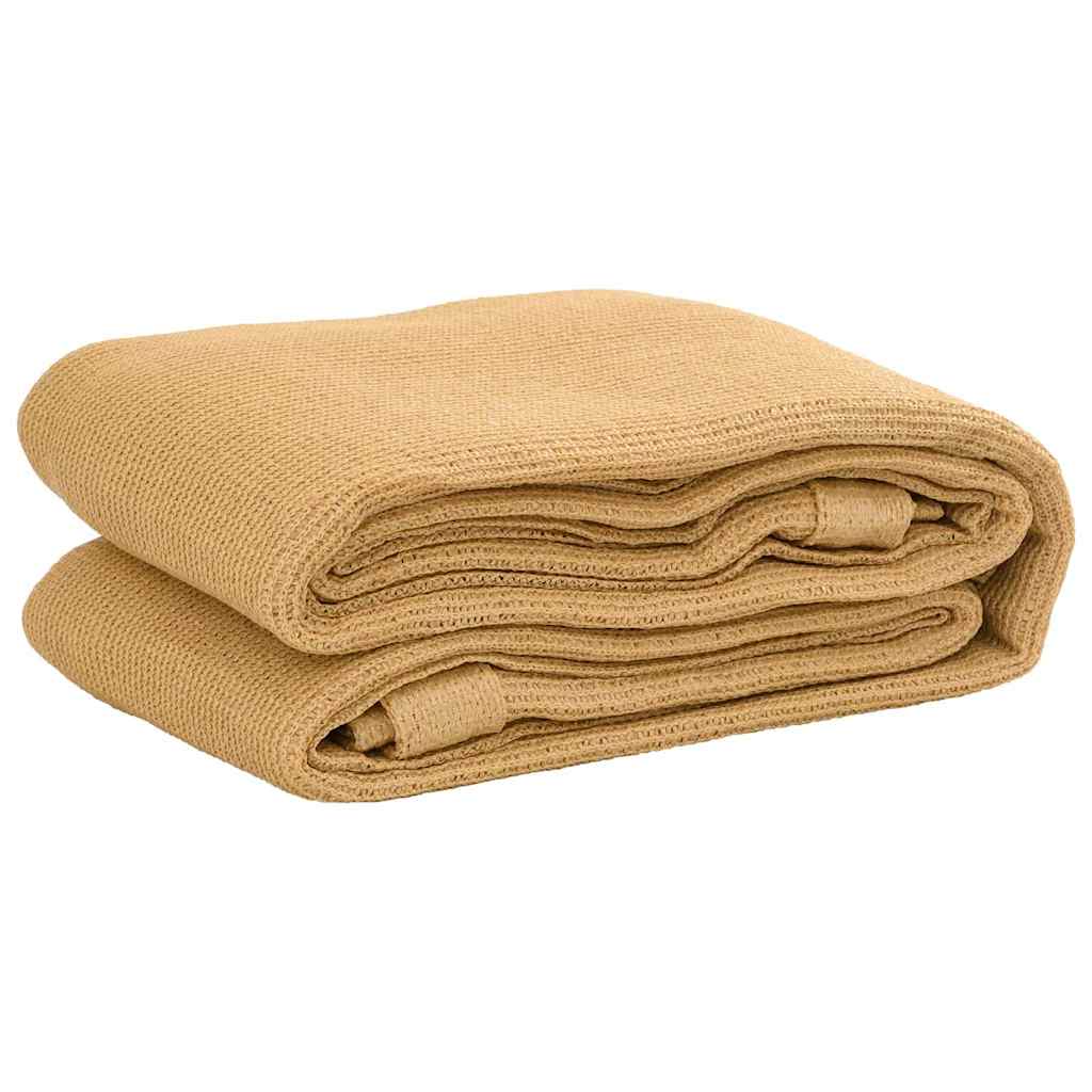 Tapis de tente VidaXL 250x400 cm HDPE couleur sable