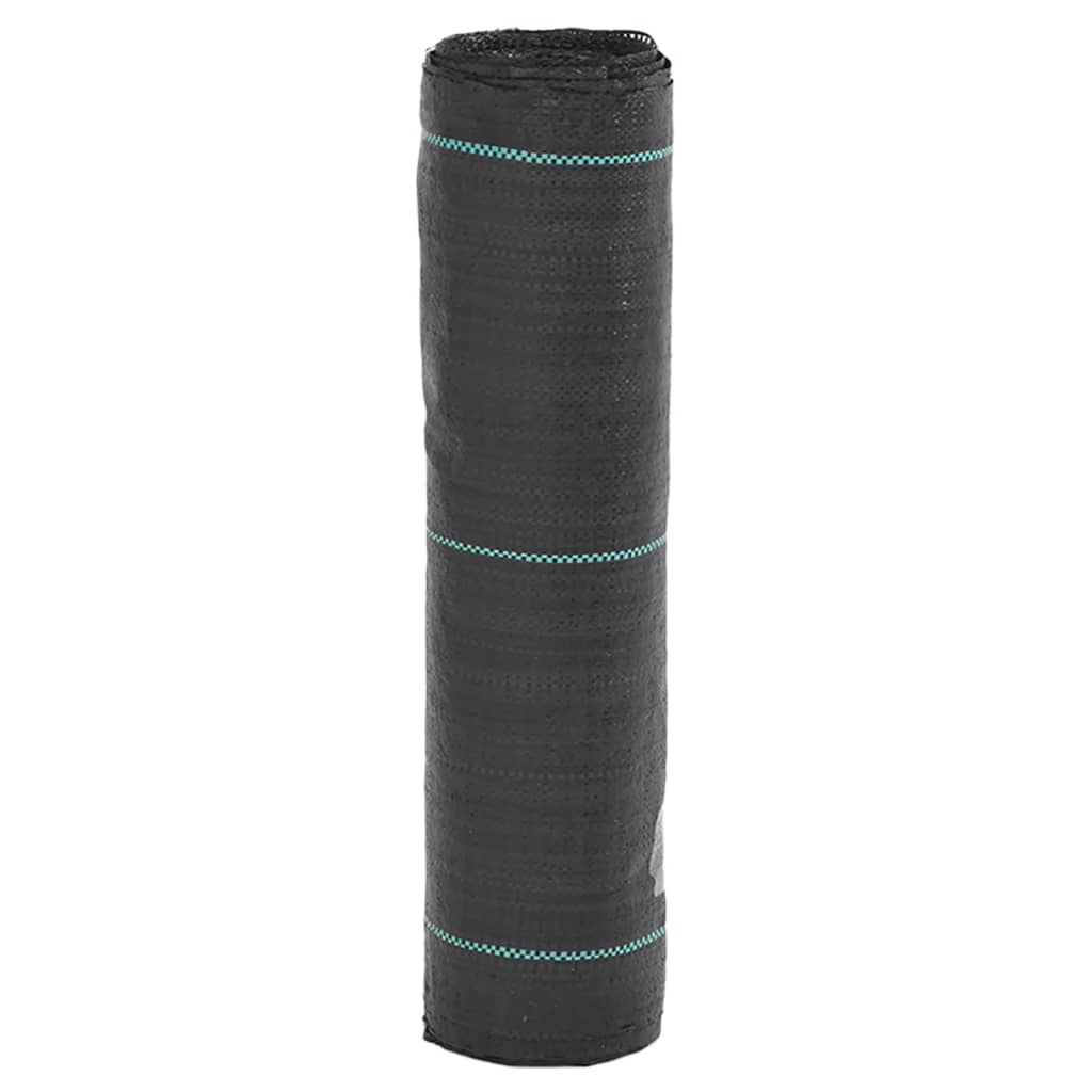 Tela de zanahoria Vidaxl 0.5x25 m polipropeno negro