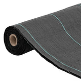 Vidaxl Carot Tissu de 0,5x25 m de polypropène noir