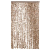 Vidaxx rideau anti-mouches 118x220 cm chenille beige et marron foncé