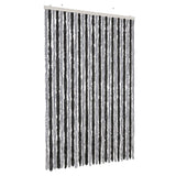 Vidaxx rideau anti-mouches 118x220 cm chenille gris et noir