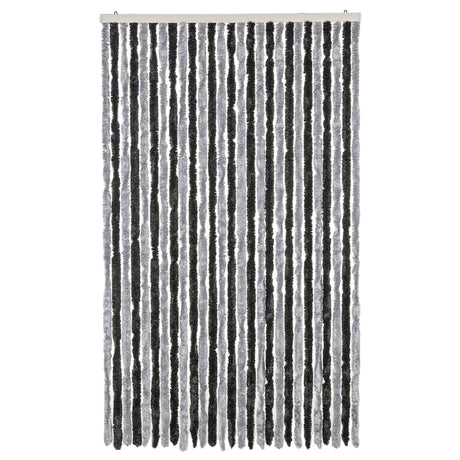 Vidaxx rideau anti-mouches 118x220 cm chenille gris et noir