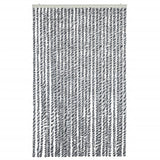 Vidaxx rideau anti-mouches 118x220 cm chenille gris et noir et blanc