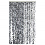 Vidaxl vliegengordijn 118x220 cm chenille grijs en zwart-wit