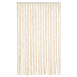 Vidaxx rideau anti-mouches 118x220 cm chenille beige et blanc