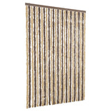 Vidaxx rideau anti-mouches 118x220 cm chenille marron foncé et beige