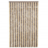 Vidaxx rideau anti-mouches 118x220 cm chenille marron foncé et beige
