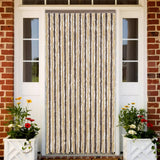 Vidaxx rideau anti-mouches 118x220 cm chenille marron foncé et beige