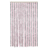 Vidaxx rideau anti-mouches 118x220 cm chenille gris argenté et rose