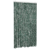 Vidaxx rideau anti-mouches 118x220 cm chenille vert et blanc