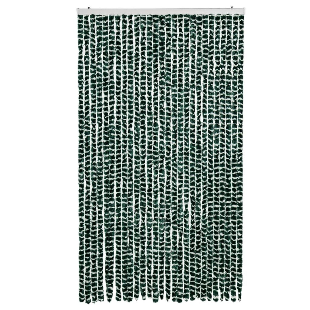 Vidaxx rideau anti-mouches 118x220 cm chenille vert et blanc