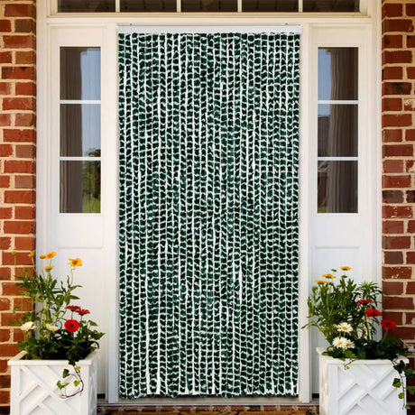 Vidaxx rideau anti-mouches 118x220 cm chenille vert et blanc