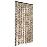 Vidaxx rideau anti-mouches 118x220 cm chenille beige et marron