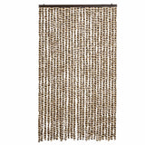 Vidaxx rideau anti-mouches 118x220 cm chenille beige et marron
