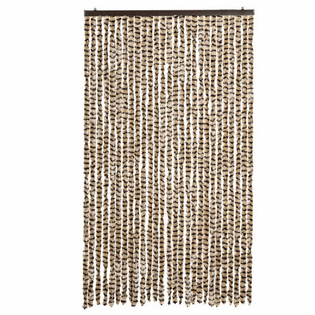 Vidaxx rideau anti-mouches 118x220 cm chenille beige et marron