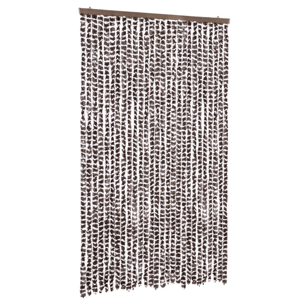 Vidaxx rideau anti-mouches 118x220 cm chenille marron et blanc