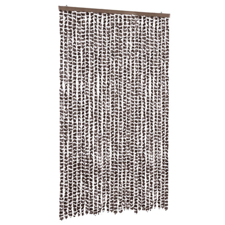 Vidaxx rideau anti-mouches 118x220 cm chenille marron et blanc