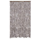 Vidaxx rideau anti-mouches 118x220 cm chenille marron et blanc
