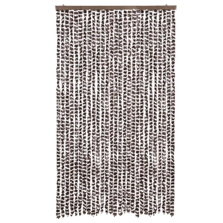 Vidaxx rideau anti-mouches 118x220 cm chenille marron et blanc