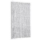 Vidaxx rideau anti-mouches 118x220 cm chenille gris clair et gris foncé