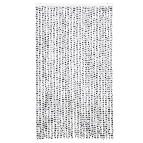 Vidaxx rideau anti-mouches 118x220 cm chenille gris clair et gris foncé