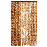 Vidaxx rideau anti-mouches 118x220 cm chenille ocre et blanc