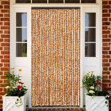 Vidaxx rideau anti-mouches 118x220 cm chenille ocre et blanc