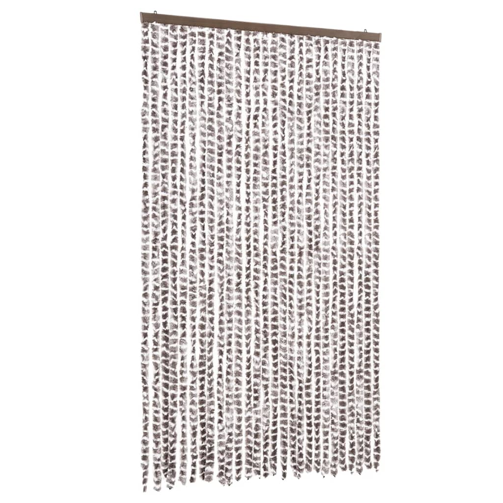 Vidaxx rideau anti-mouches 118x220 cm chenille taupe et blanc