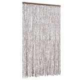Vidaxx rideau anti-mouches 118x220 cm chenille taupe et blanc